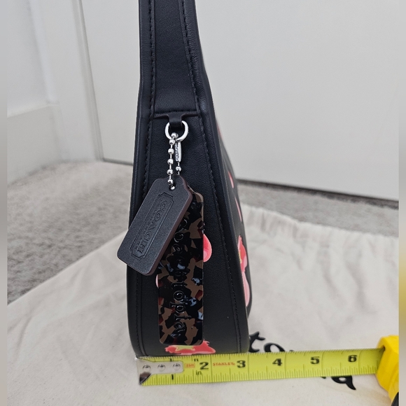 Authentic Coachtopia Ergo Black Bag with Pink Mushroom Design - Picture 12 of 16